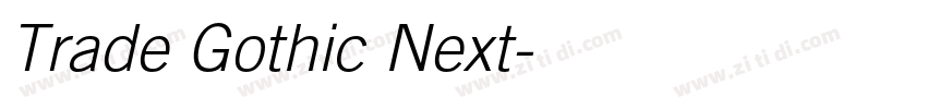 Trade Gothic Next字体转换
